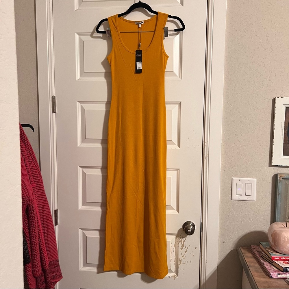 Fashion Nova Mustard Maxi Dress